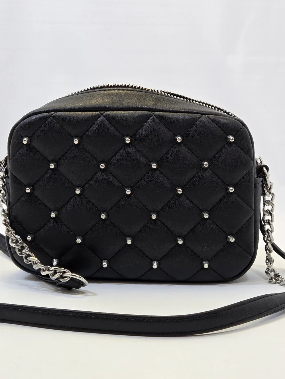 NWT Rebecca Minkoff Black Quilted Studded Crossbody Bag